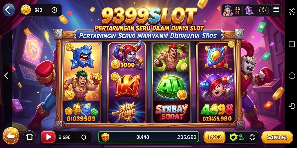 Tampilan pertarungan seru dalam 9399SLOT dengan karakter yang dinamis.