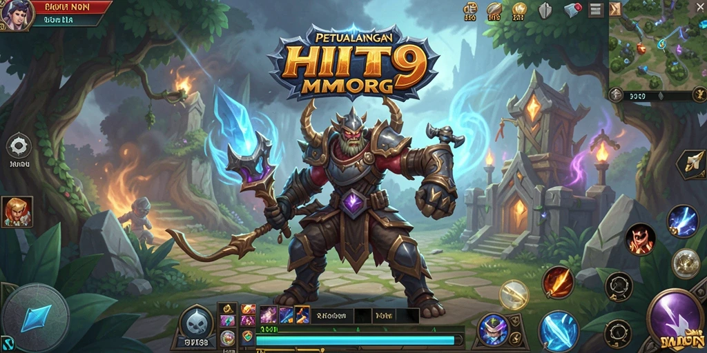 Screenshot menunjukkan gameplay menegangkan dalam HIT9 di dunia MMORPG.