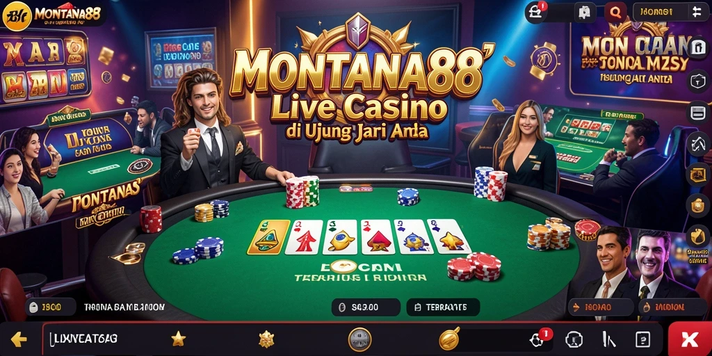 Tampilan gameplay menarik dari MONTANA88 dengan dealer langsung.