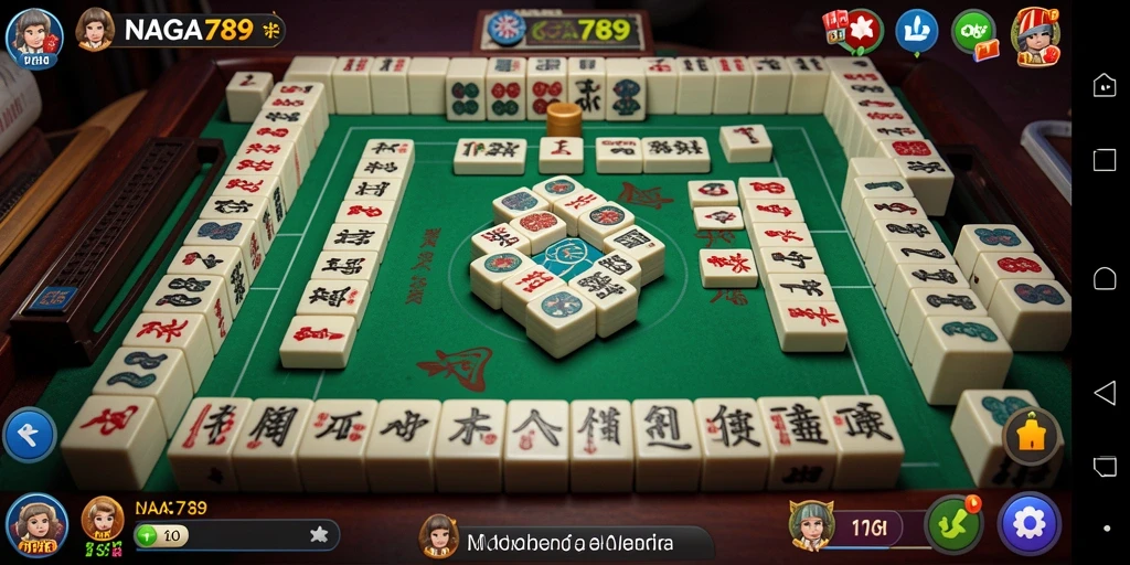 Screenshot NAGA789 menampilkan gameplay Mahjong yang menantang dan menarik.