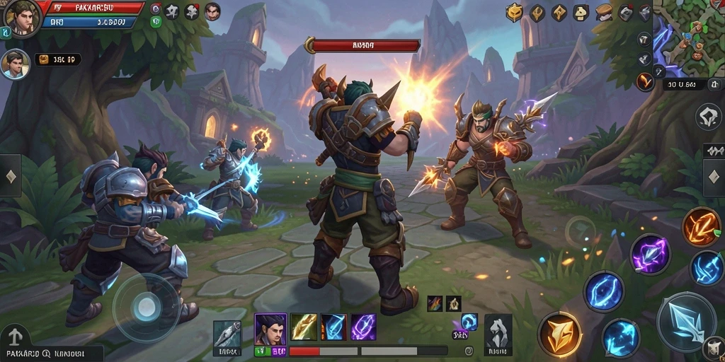 Screenshot PAKARJP menampilkan aksi seru dalam pertarungan ARPG.