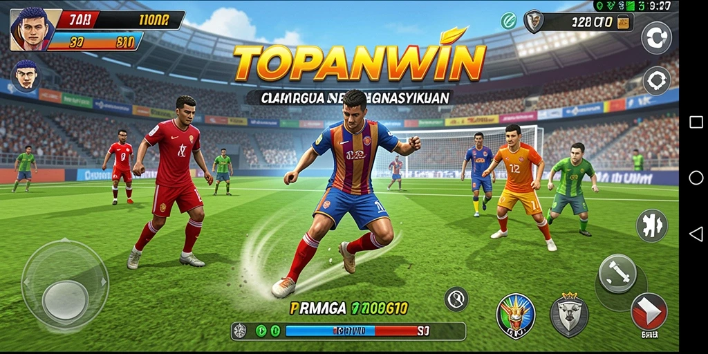 Tampilan screenshot utama TOPANWIN saat pertandingan olahraga yang seru.
