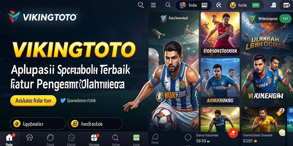 Screenshot utama VIKINGTOTO menampilkan antarmuka taruhan olahraga yang intuitif.